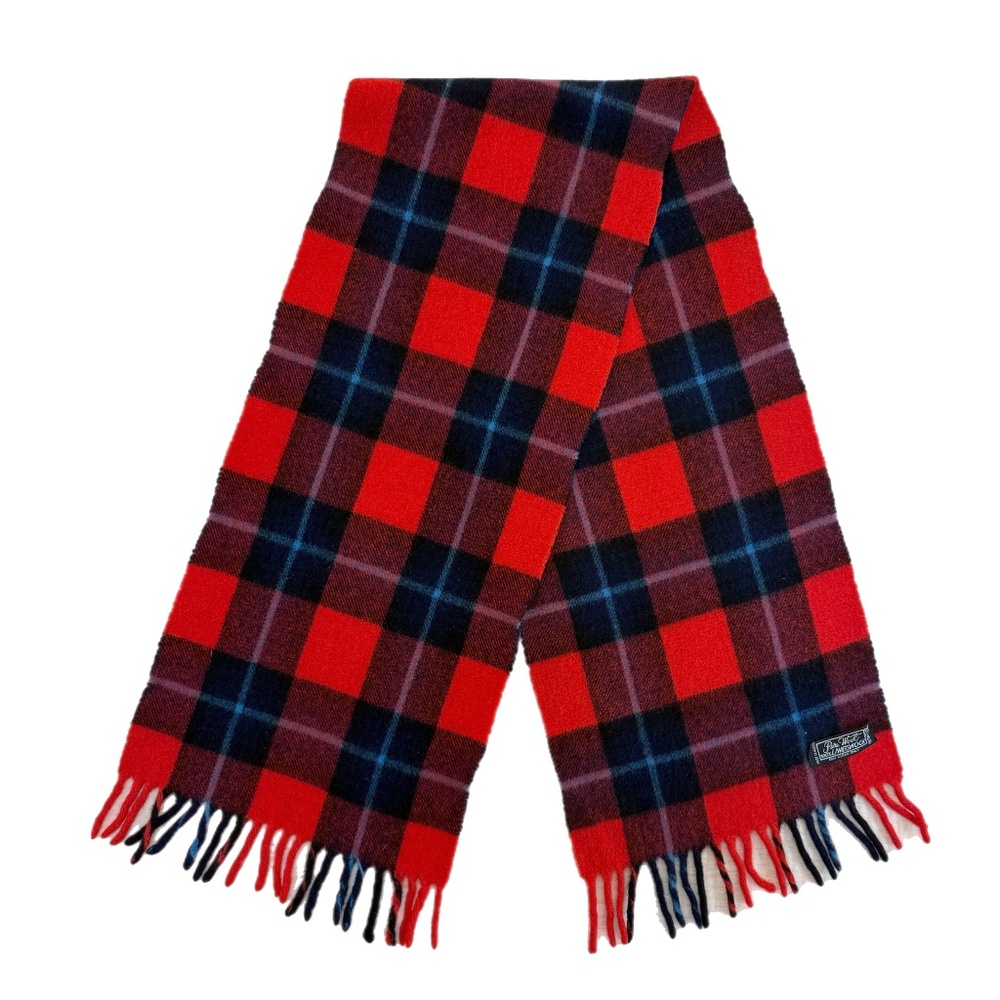 Vintage Pure Wool Tartan Plaid Scarf 🏴󠁧󠁢󠁳󠁣󠁴󠁿– Made in Scotland - Picture 4 of 9
